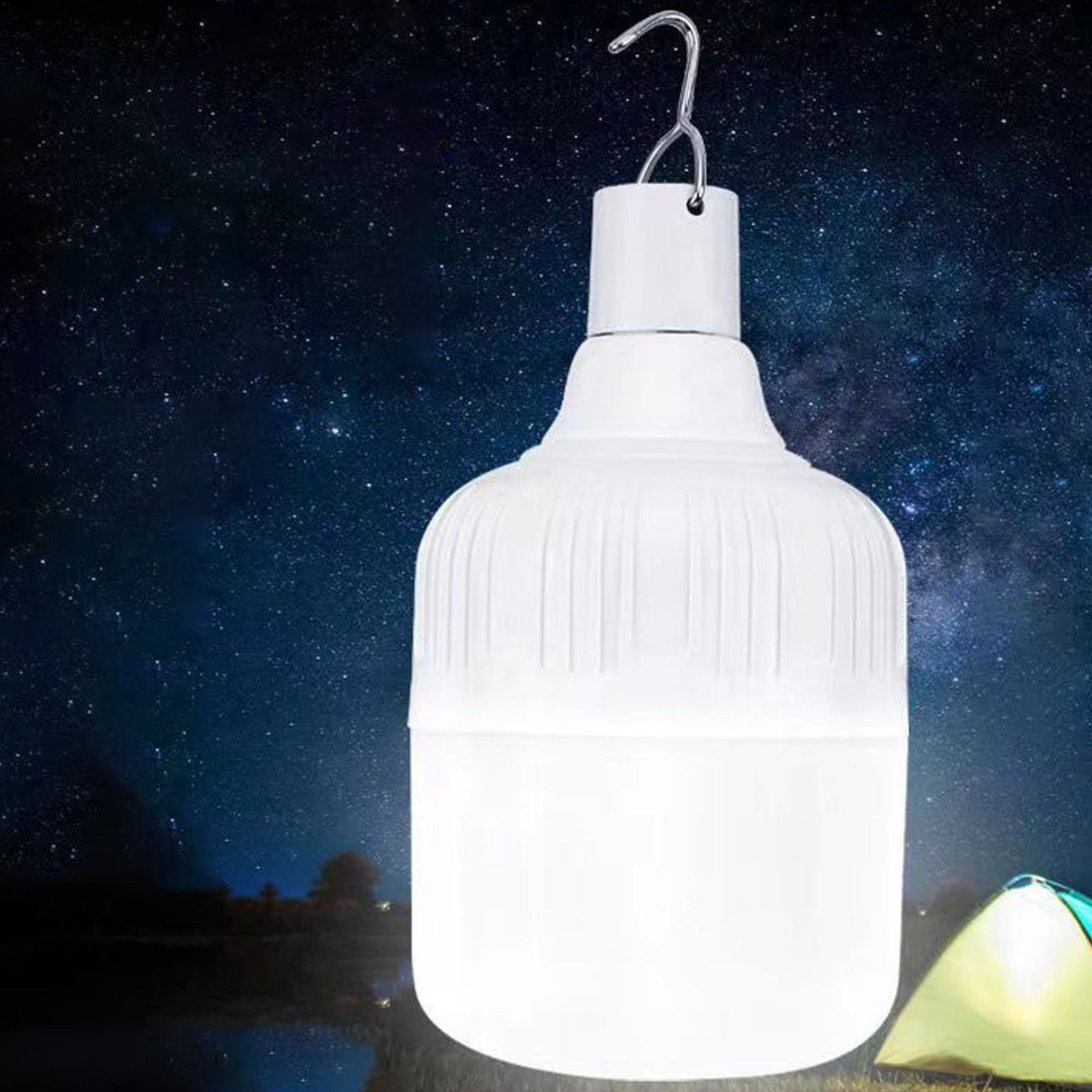 80W 80mm LED Emergency Light Bulb USB Rechargeable Bulb for Outdoor Night Market Stalls Home Power Failure