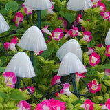 Mini Mushroom Solar Lights 8 Modes LED Waterproof String Pathway Outdoor Decoration for Garden Backyard Lawn Party 3.45meter 10 Beads Warm White