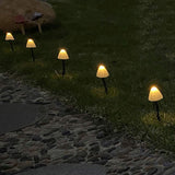 Mini Mushroom Solar Lights 8 Modes LED Waterproof String Pathway Outdoor Decoration for Garden Backyard Lawn Party 3.45meter 10 Beads Warm White - Top-Down View