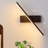 Bedroom Rotating Wall Lamp Iron Shell High Temperature Baking Surface Anti Corrosion Bedside Lamp for Home Warm Light Black - Close-Up Angle