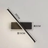Bedroom Rotating Wall Lamp Iron Shell High Temperature Baking Surface Anti Corrosion Bedside Lamp for Home Warm Light Black - Low Angle