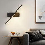 Bedroom Rotating Wall Lamp Iron Shell High Temperature Baking Surface Anti Corrosion Bedside Lamp for Home Warm Light Black
