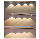 LED Closet Light Ultra Thin Intelligent Rechargeable Wireless LED Motion Sensor Light for Cabinet 20cm / 7.9in Black - 45-Degree Angle