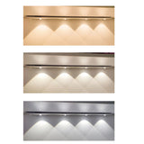 LED Closet Light Ultra Thin Intelligent Rechargeable Wireless LED Motion Sensor Light for Cabinet 40cm / 15.7in Silver