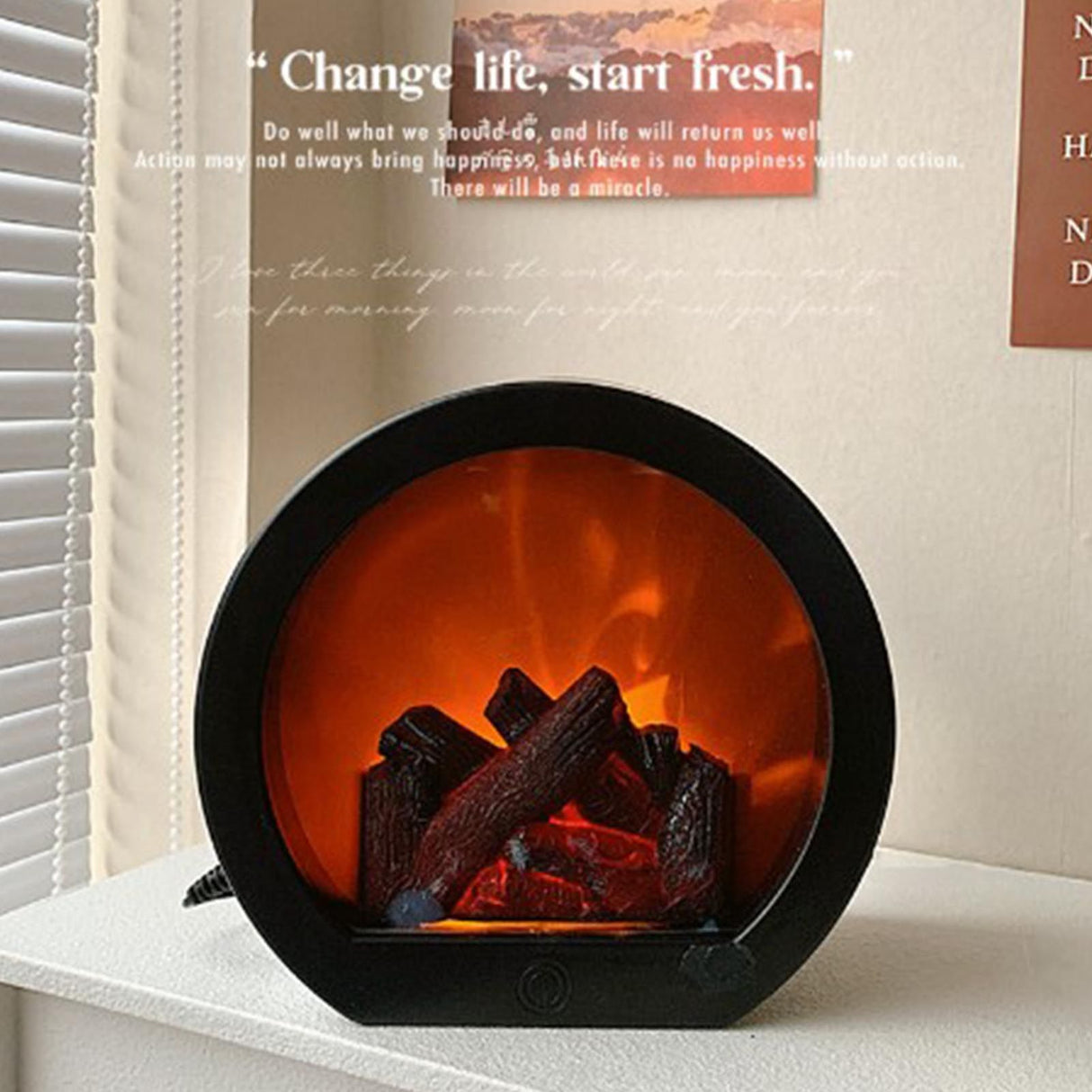 Fireplace Lantern Soft Light Energy Saving USB Rechargeable Simulation LED Flame Fireplace Lamp Home Decoration Craft