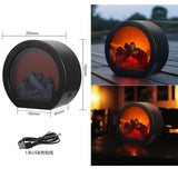 Fireplace Lantern Soft Light Energy Saving USB Rechargeable Simulation LED Flame Fireplace Lamp Home Decoration Craft