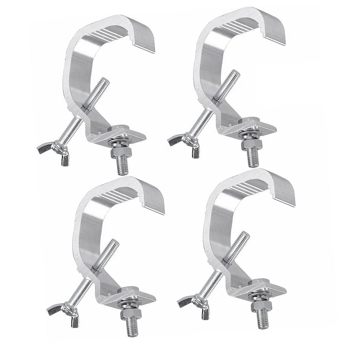 Stage Light Clamp Heavy Duty Prevent Slip Cast Aluminum Stage Lamp Hook Kit for Spotlight Moving Head Light 4pcs