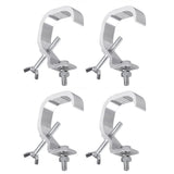 Stage Light Clamp Heavy Duty Prevent Slip Cast Aluminum Stage Lamp Hook Kit for Spotlight Moving Head Light 4pcs