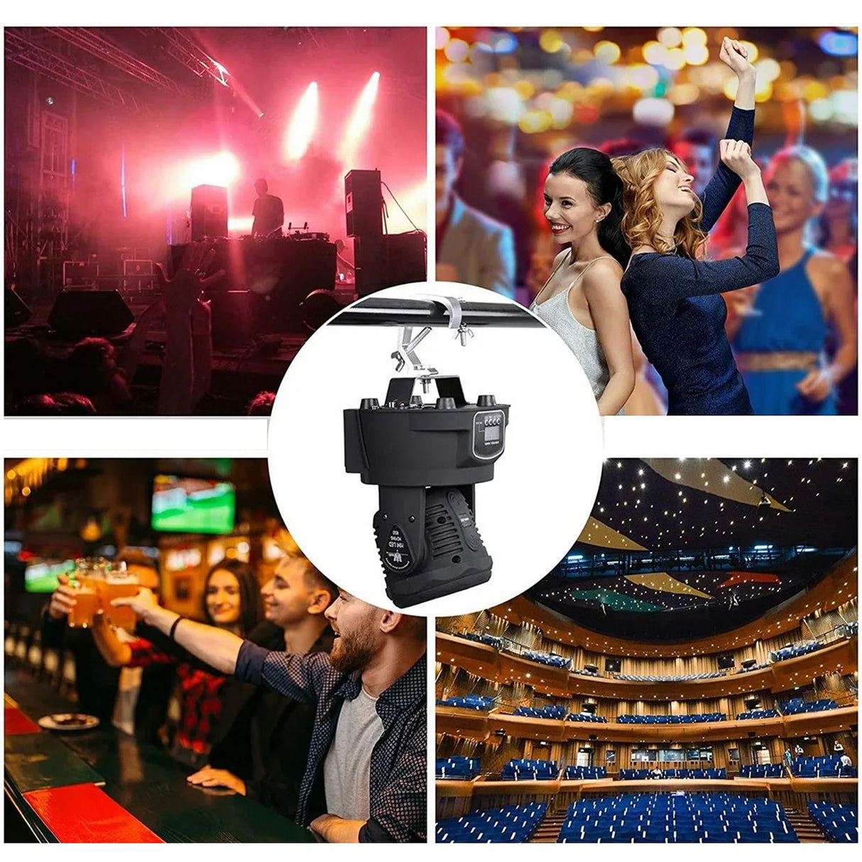 Stage Light Clamp Heavy Duty Prevent Slip Cast Aluminum Stage Lamp Hook Kit for Spotlight Moving Head Light 4pcs
