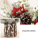 Mini Christmas Tree Decorations 35cm Flocking Pine Cone Simulation Artificial Christmas Tree Home Desktop Ornaments - Close-Up Angle
