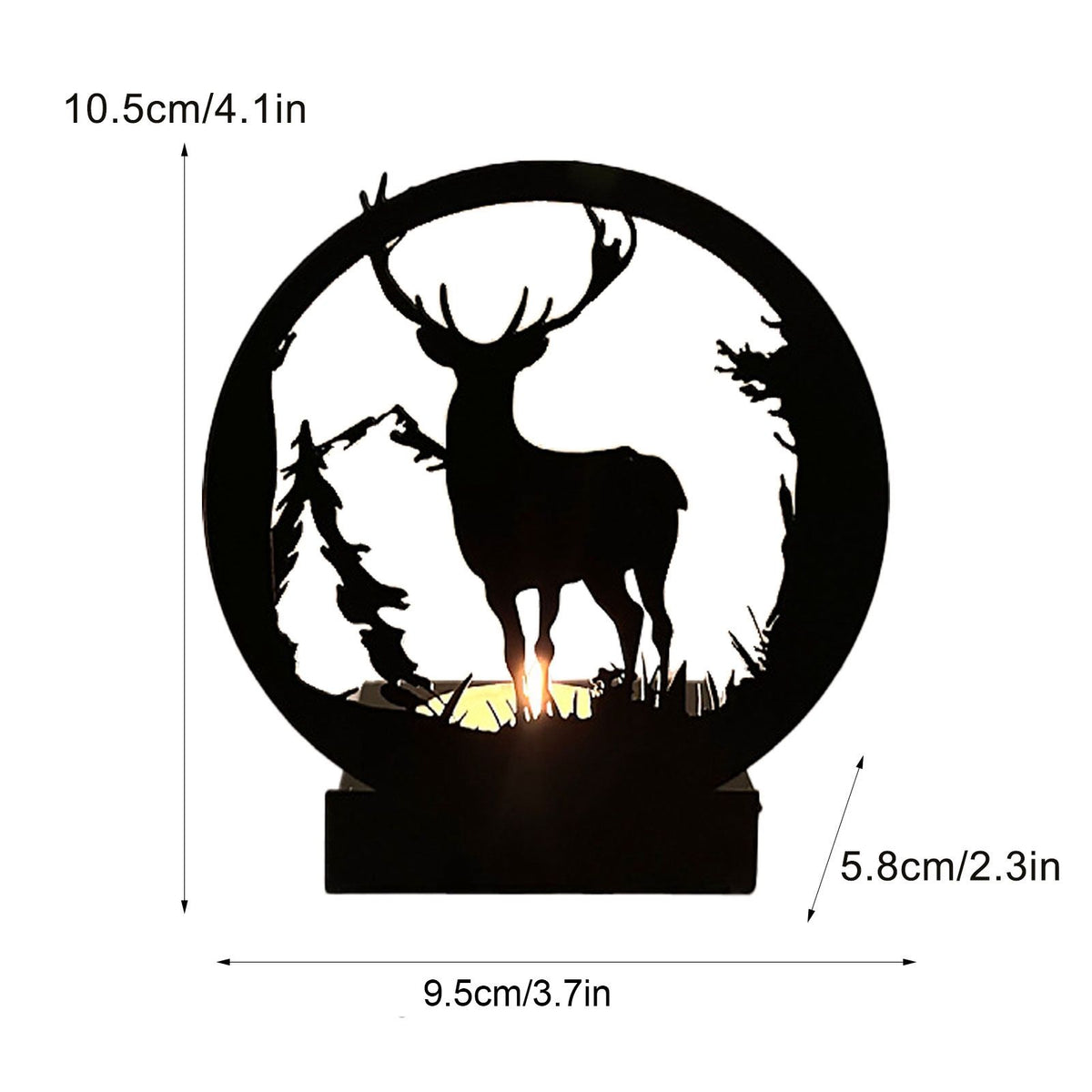 Deer Candle Holder Black European Style Tealight Holder Wall Decoration for Wedding Party