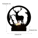 Deer Candle Holder Black European Style Tealight Holder Wall Decoration for Wedding Party