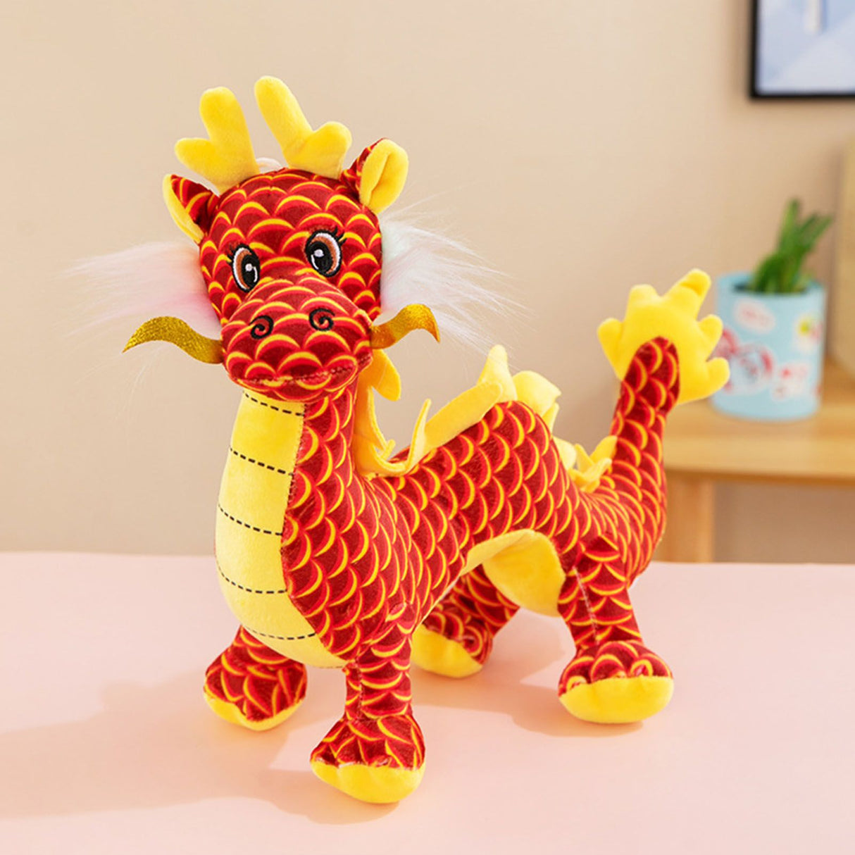 New Year Dragon Mascot Simulation Dragon Doll Zodiac Dragon Plush Toy