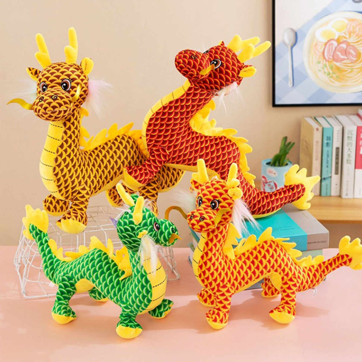 New Year Dragon Mascot Simulation Dragon Doll Zodiac Dragon Plush Toy