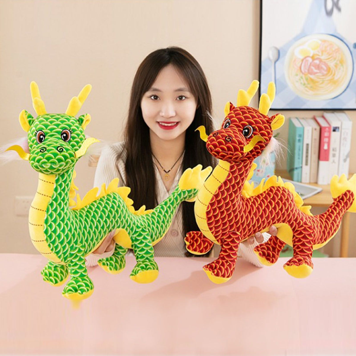 New Year Dragon Mascot Simulation Dragon Doll Zodiac Dragon Plush Toy