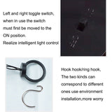 Yard Solar Wind Chime Light LED Solar Powered Wind Chimes Hanging Lamp for Patio Garden - 45-Degree Angle