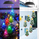 Yard Solar Wind Chime Light LED Solar Powered Wind Chimes Hanging Lamp for Patio Garden - Close-Up Angle