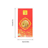 Chinese Red Envelope Year of The Dragon Gold Foil Lucky Red Packet for Spring Festival New Year - Side View