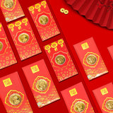 Chinese Red Envelope Year of The Dragon Gold Foil Lucky Red Packet for Spring Festival New Year