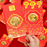 Chinese Red Envelope Year of The Dragon Gold Foil Lucky Red Packet for Spring Festival New Year