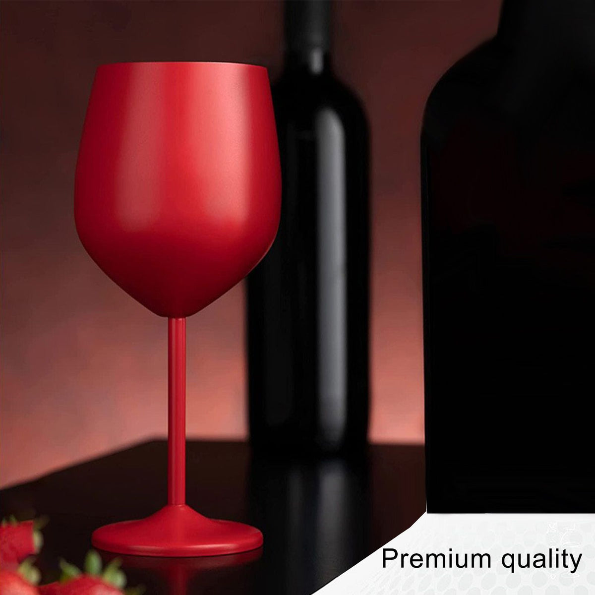 1 PCS 18oz Stainless Steel Matte Wine Glasses Red