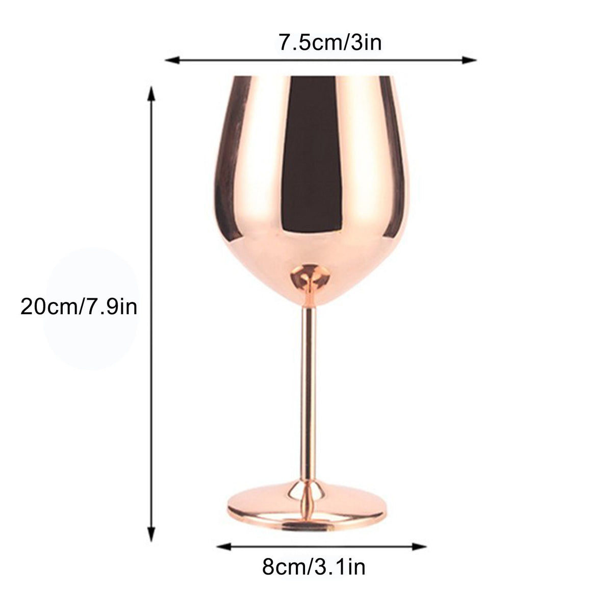 1 PCS 18oz Stainless Steel Matte Wine Glasses Red