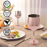 1 PCS 18oz Stainless Steel Matte Wine Glasses Red - Extra Image