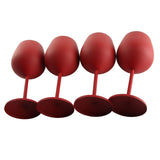 4 PCS 18oz Stainless Steel Matte Wine Glasses Red