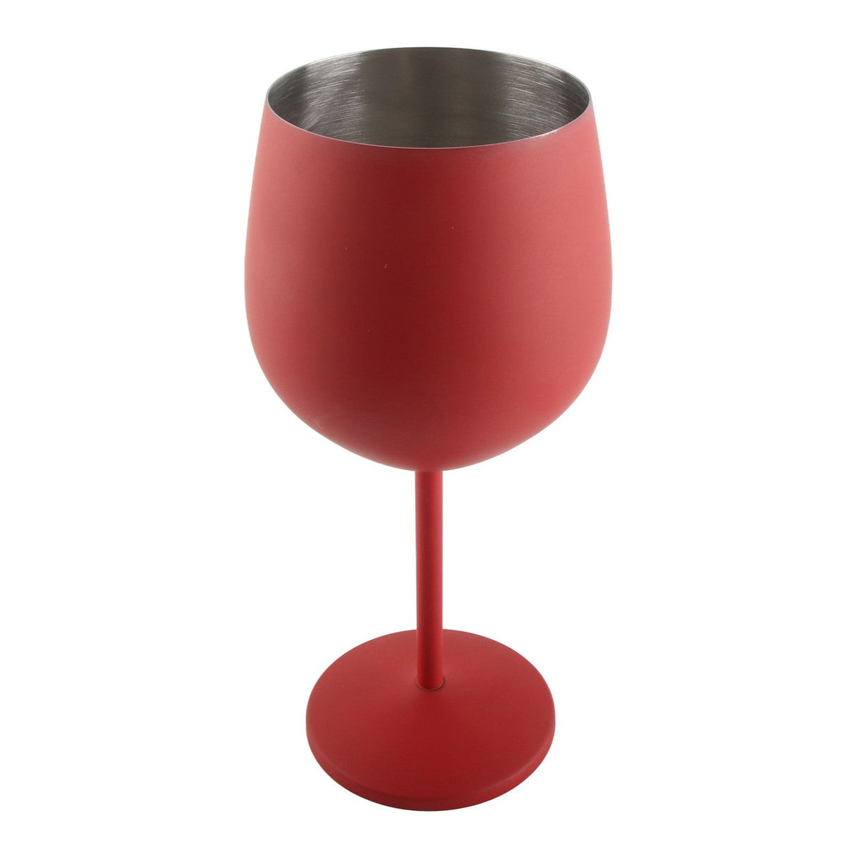4 PCS 18oz Stainless Steel Matte Wine Glasses Red