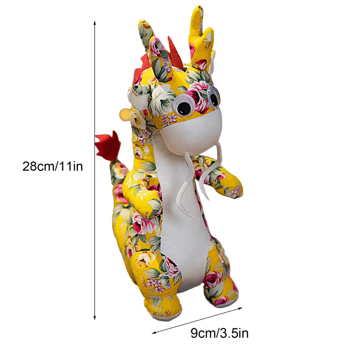 New Year Dragon Mascot Simulation Dragon Doll Zodiac Dragon Plush Toy