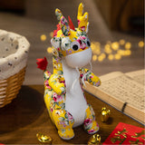 New Year Dragon Mascot Simulation Dragon Doll Zodiac Dragon Plush Toy - Side View