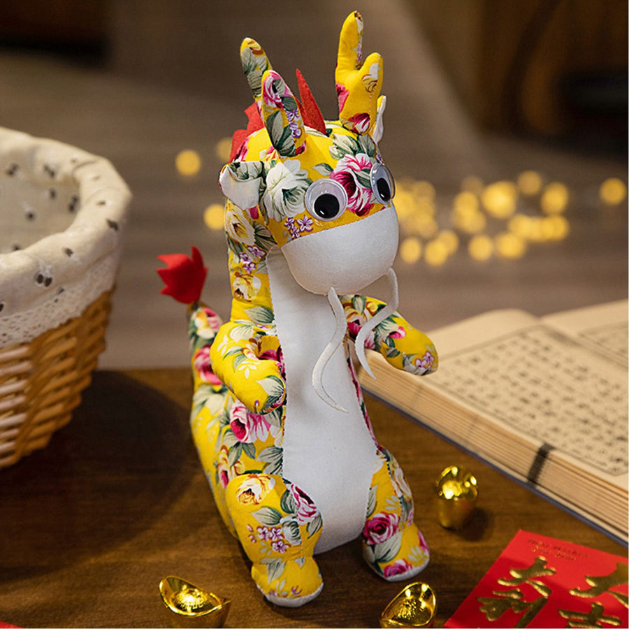 New Year Dragon Mascot Simulation Dragon Doll Zodiac Dragon Plush Toy