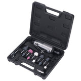 1/4in Air Die Grinder Kit Portable Pneumatic Polishing Grinding Machine Straight Handle 22000RPM