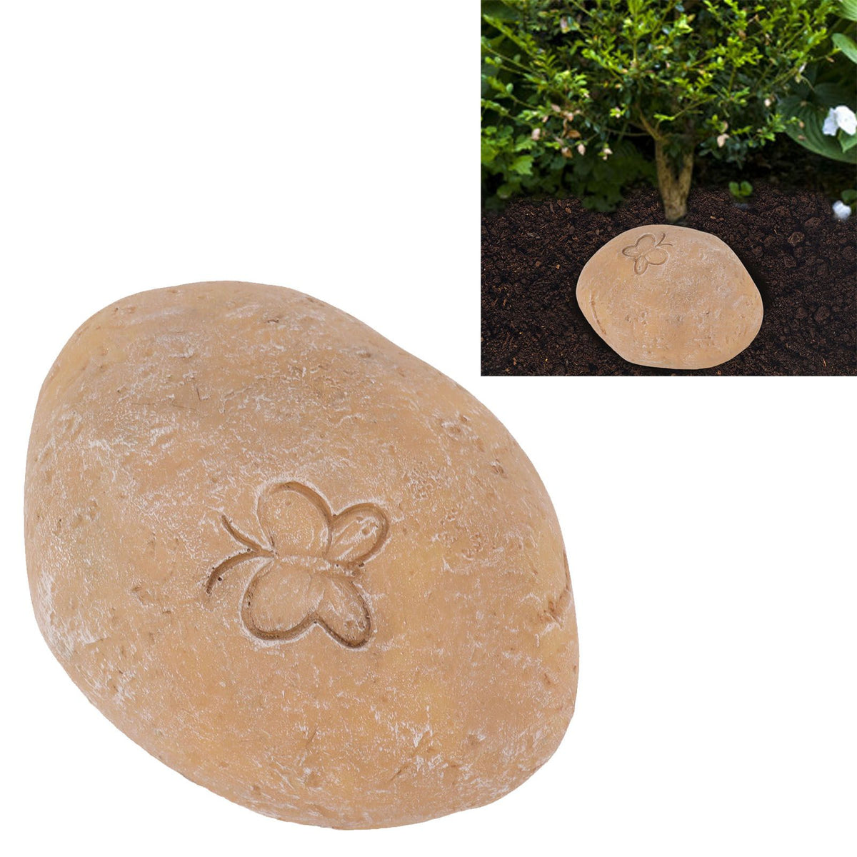 Pet Memorial Garden Stone DIY Butterfly Print Pet Cat Dog Grave Marker Resin Pet Memorial Gift Stone Sand Yellow