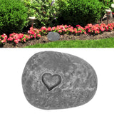 Pet Memorial Garden Stone DIY Lettering Simulation Pebbles Pet Grave Marker for Dogs Cats Love Stone Grey