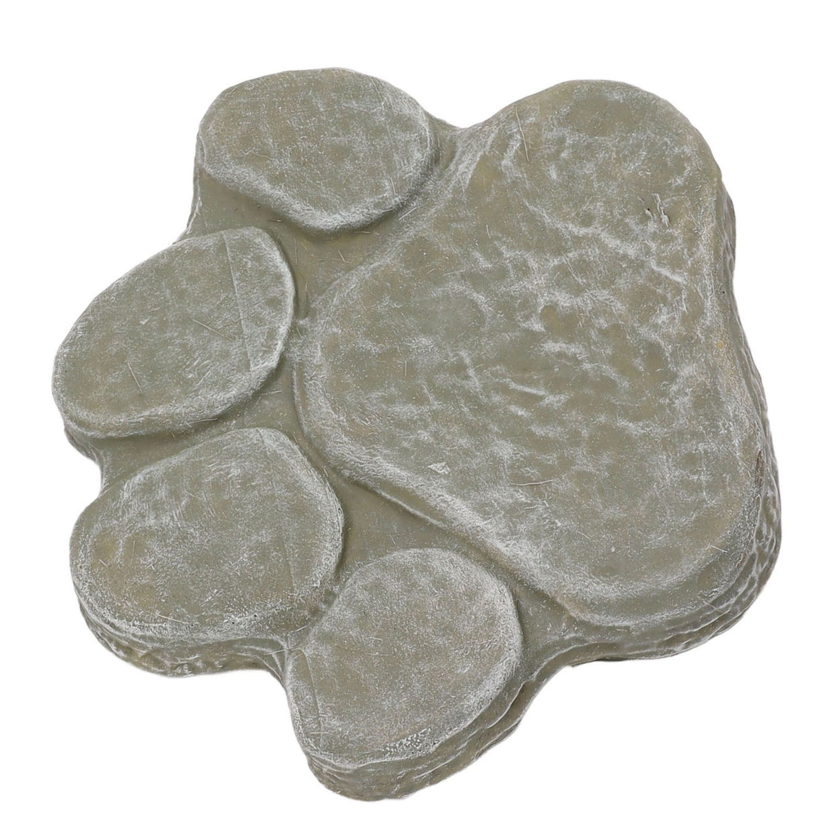 Dog Pawprint Memorial Stone DIY Lettering Dog Grave Marker Pet Monument for Outdoor Lawn Patio Mossy Green