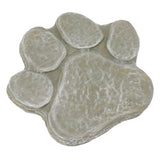 Dog Pawprint Memorial Stone DIY Lettering Dog Grave Marker Pet Monument for Outdoor Lawn Patio Mossy Green - Top-Down View