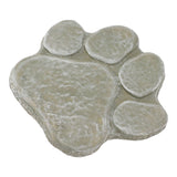 Dog Pawprint Memorial Stone DIY Lettering Dog Grave Marker Pet Monument for Outdoor Lawn Patio Mossy Green
