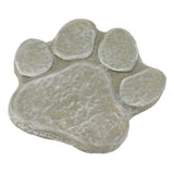 Dog Pawprint Memorial Stone DIY Lettering Dog Grave Marker Pet Monument for Outdoor Lawn Patio Mossy Green - Rear View