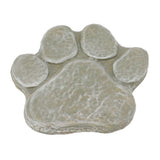 Dog Pawprint Memorial Stone DIY Lettering Dog Grave Marker Pet Monument for Outdoor Lawn Patio Mossy Green - Close-Up Angle
