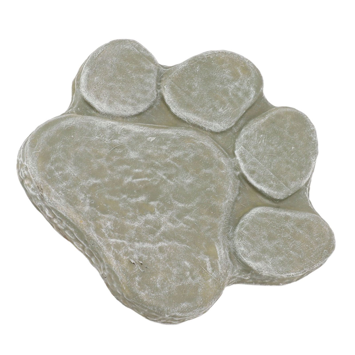 Dog Pawprint Memorial Stone DIY Lettering Dog Grave Marker Pet Monument for Outdoor Lawn Patio Mossy Green