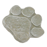 Dog Pawprint Memorial Stone DIY Lettering Dog Grave Marker Pet Monument for Outdoor Lawn Patio Mossy Green