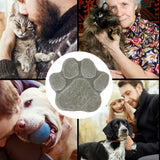 Dog Pawprint Memorial Stone DIY Lettering Dog Grave Marker Pet Monument for Outdoor Lawn Patio Mossy Green - Extra Image