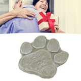 Dog Pawprint Memorial Stone DIY Lettering Dog Grave Marker Pet Monument for Outdoor Lawn Patio Mossy Green - Extra Image