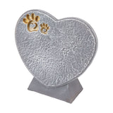 Heart Shaped Animal Tombstone DIY Resin Dog Pet Memorial Stone Outdoor Courtyard Decoration Ornaments Standing Rock Grey - Top-Down View