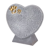 Heart Shaped Animal Tombstone DIY Resin Dog Pet Memorial Stone Outdoor Courtyard Decoration Ornaments Standing Rock Grey