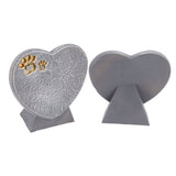 Heart Shaped Animal Tombstone DIY Resin Dog Pet Memorial Stone Outdoor Courtyard Decoration Ornaments Standing Rock Grey