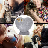 Heart Shaped Animal Tombstone DIY Resin Dog Pet Memorial Stone Outdoor Courtyard Decoration Ornaments Standing Rock Grey