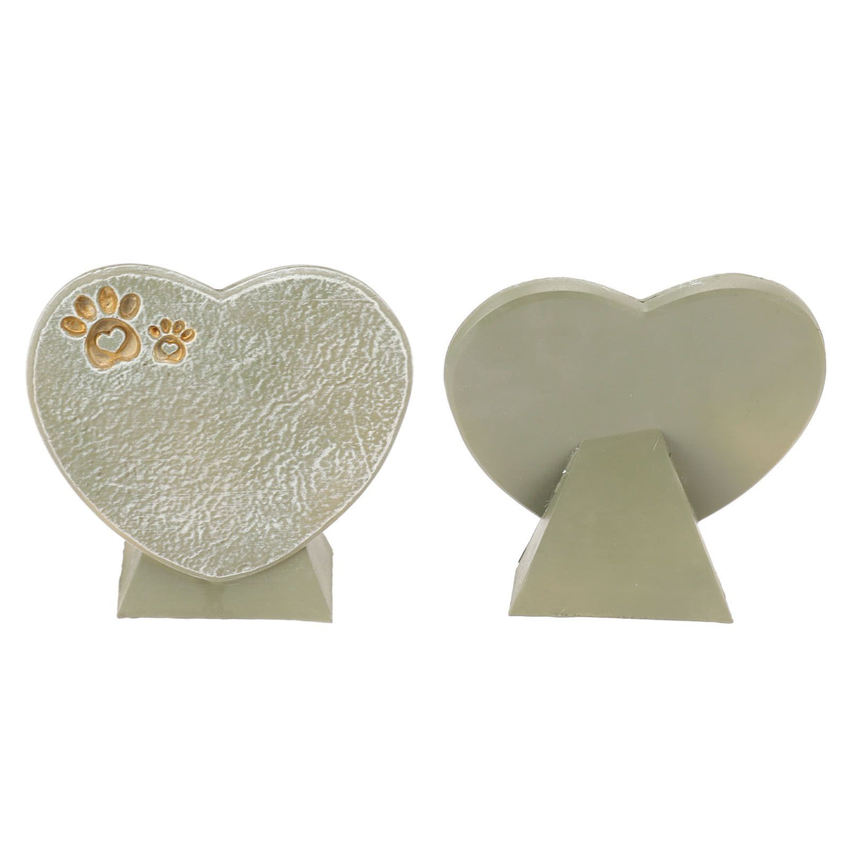 Heart Shaped Animal Tombstone DIY Resin Dog Pet Memorial Stone Outdoor Courtyard Decoration Ornaments Standing Mossy Green