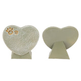 Heart Shaped Animal Tombstone DIY Resin Dog Pet Memorial Stone Outdoor Courtyard Decoration Ornaments Standing Mossy Green - Extra Image